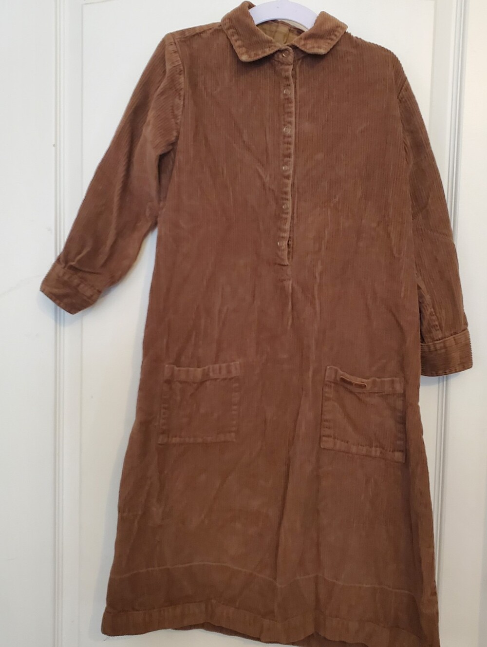 MarMar Copenhagen Cotton Needlecord Shirt Dress Brown Size 12